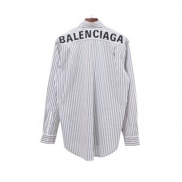 Balenciaga 2019 Mens Logo Oversize Cotton shirt - 발렌시아가 2019 남성 로고 오버사이즈 코튼 셔츠 Bal0267x.Size(xs 