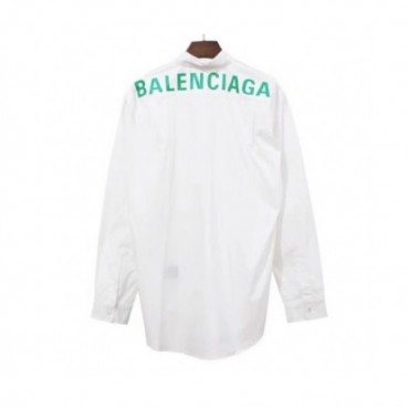 Balenciaga 2019 Mens Logo Oversize Cotton shirt - 발렌시아가 2019 남성 로고 오버사이즈 코튼 셔츠 Bal0265x.Size(xs 