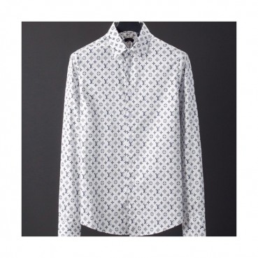 Louisvuitton 2019 Mens Logo Slim Fit Cotton shirt - 루이비통  남성 로고 슬림핏 코튼 셔츠 LOUST0044.Size(M 