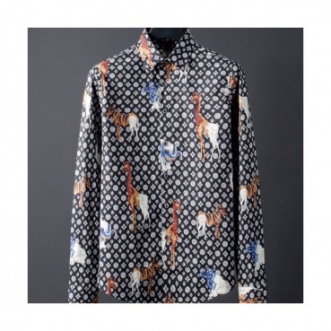 Louisvuitton 2019 Mens Logo Slim Fit Cotton shirt - 루이비통  남성 로고 슬림핏 코튼 셔츠 LOUST0040.Size(M 