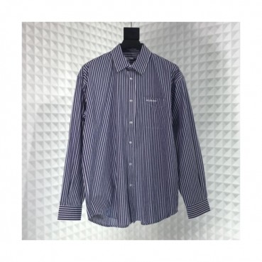 Balenciaga 2019 Mm/Wm Logo Slim Fit Cotton shirt - 발렌시아가 남자 로고 슬림핏 코튼 셔츠 Balsh0032.Size(xs