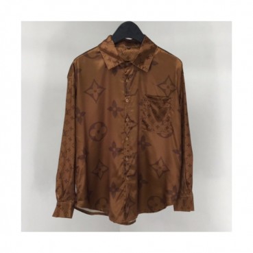 Louis vuitton 2019 Mens Initial Logo Silk Tshirt - 루이비통 남성 이니셜 로고 실크 셔츠 Lou01103x.Size(m 