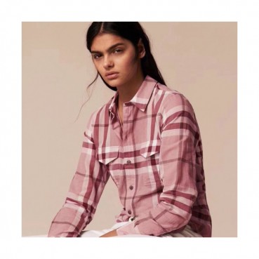 [매장판]Burberry 2019 Ladies Classic Modern Check Shirt - 버버리 여성 클래식 모던 체크 셔츠 Bur0777x.Size(s 