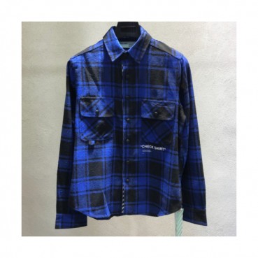 Off white 2019 Mm/Wm Basic Logo Cotton Check Shirt - 오프화이트 남자 베이직 로고 코튼 체크셔츠 Off0073x.Size(xs 