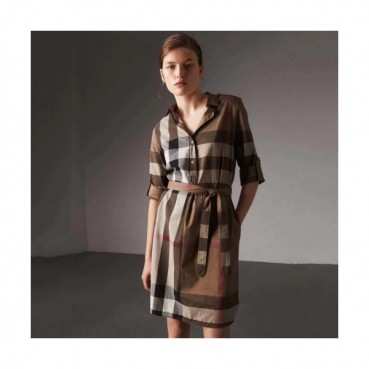 [유니크]Burberry 2019 Ladies Classic Modern Check Shirt - 버버리 여성 클래식 모던 체크 셔츠 Bur0715x.Size(s 
