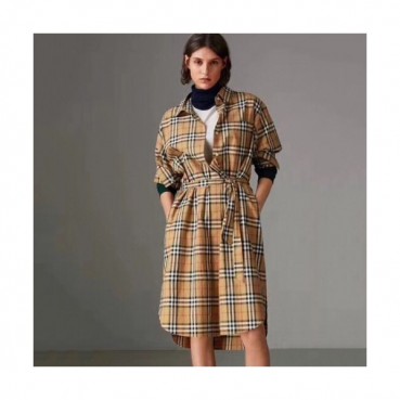 [유니크]Burberry 2019 Ladies Classic Modern Check Shirt - 버버리 여성 클래식 모던 체크 셔츠 Bur0713x.Size(s 