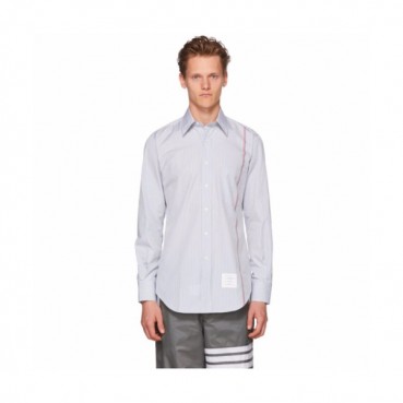 [클래식]Thom Browne 2019 Mens Slim Fit Stripe Cotton Tshirt - 톰브라운 남성 슬림핏 줄무늬 코튼 셔츠 Tho0055x.Size(s