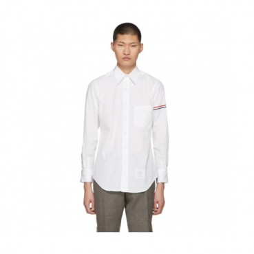 [미니멀]Thom Browne 2019 Mens Slim Fit Strap Cotton Tshirt - 톰브라운 남성 슬림핏 스트랩 코튼 셔츠 Tho0054x.Size(s
