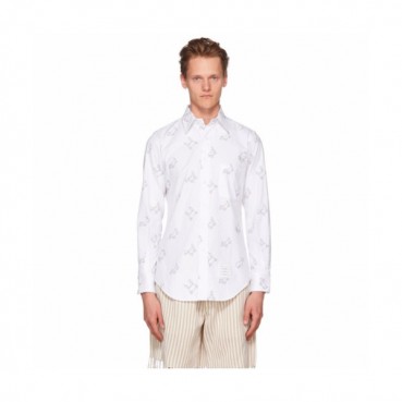Thom Browne 2019 Mens Slim Fit Cotton Tshirt - 톰브라운 남성 슬림핏 코튼 셔츠 Tho0052x.Size(s