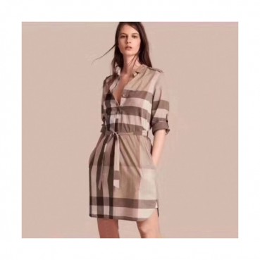 [득템]Burberry 2019 Ladies Classic Modern Check Shirt - 버버리 여성 클래식 모던 체크 셔츠 Bur0702x.Size(s 
