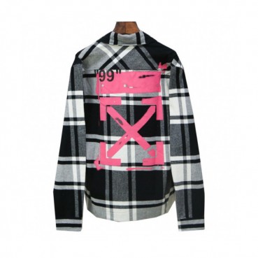 Off white 2019 Mm/Wm Basic Logo Cotton Check Shirt - 오프화이트 남자 베이직 로고 코튼 체크셔츠 Off0075x.Size(xs 
