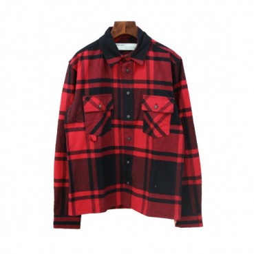 Off white 2019 Mm/Wm Basic Logo Cotton Check Shirt - 오프화이트 남자 베이직 로고 코튼 체크셔츠 Off0074x.Size(xs 