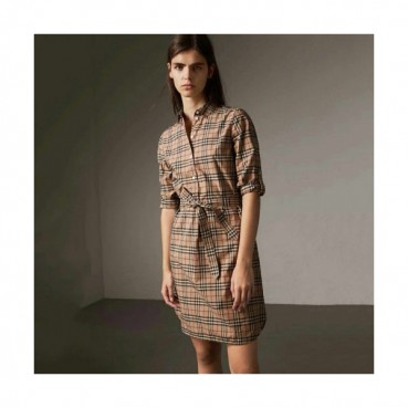 [유니크]Burberry 2019 Ladies Classic Modern Check Shirt - 버버리 여성 클래식 모던 체크 셔츠 Bur0696x.Size(m 