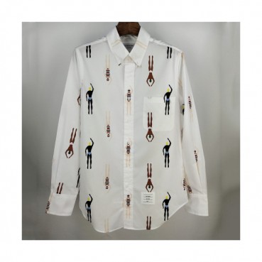 Thom Browne 2019 Mens Slim Fit Cotton Tshirt - 톰브라운 남성 신상 슬림핏 코튼 셔츠 Tho0051x.Size(m 