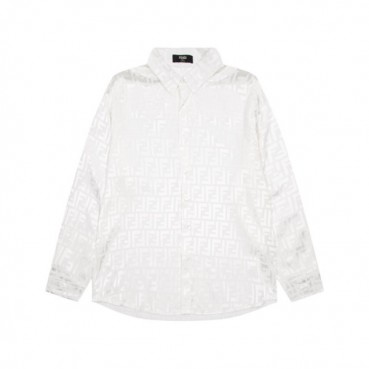 펜디 남성 클래식 화이트 셔츠 - Fendi Mens White Tshirts 