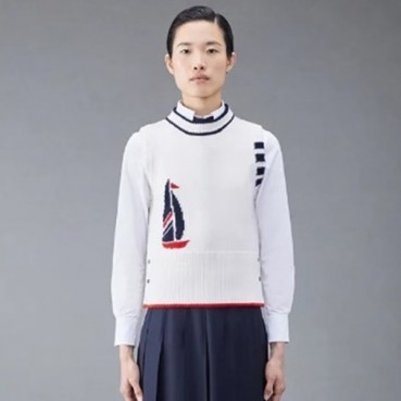 톰브라운 여성 라운드 베스트 - Thom Browne Womens Best 