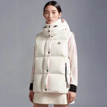 몽클레어 여성 화이트 덕다운 베스트 - Moncler Womens White Best 