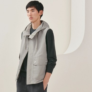 에르메스 남성 그레이 베스트 -  Hermes Mens Gray Vest 