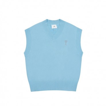 아미 남/녀 블루 베스트 - Ami Unisex Blue Vest 