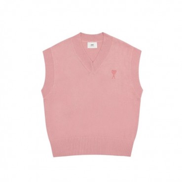아미 남/녀 핑크 베스트 - Ami Unisex Pink Vest 