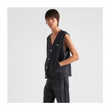 프라다 남성 블랙 베스트 - Prada Mens Black Vest 