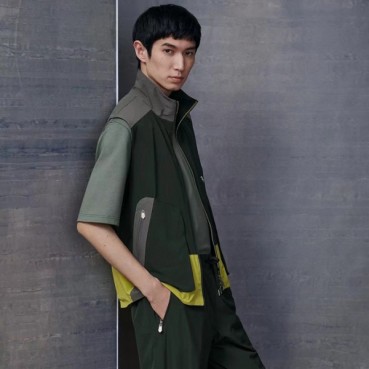 에르메스 남성 카키 베스트 -  Hermes Mens Khaki Vest 