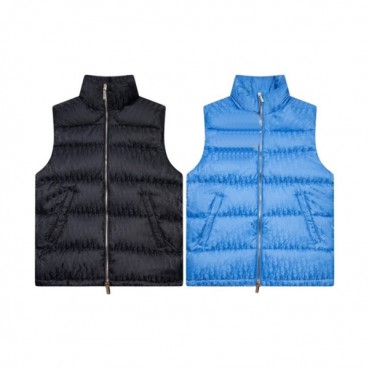 디올 남성 블루 덕다운 베스트 - Dior Mens Blue Vest 