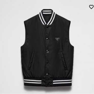 프라다 남성 블랙 리나일론 베스트 - Prada Mens Black Vest 