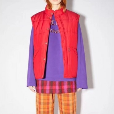 아크네 남/녀 레드 구스다운 베스트 - Acne Unisex Red Best 