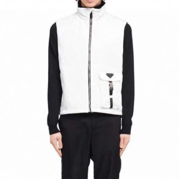 프라다 남/녀 화이트 다운 베스트 - Prada Unisex White Down Vest 
