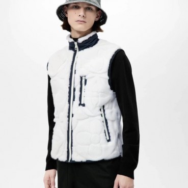 루이비통 남성 화이트 밍크 베스트 - Louis vuitton Mens White Mink Vest 