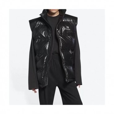 발렌시아가 여성 덕다운 블랙 베스트 - Mens Black Best 