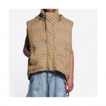 Gucci  Mens Patch Logo Modern Duck Down Padding Vest Camel - 구찌 2021 남성 패치 로고 모던 덕다운 패딩조끼 Guc04524x Size(s 