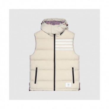 Thom Browne Mens Patch Logo Down Pedding Vest Ivory - 톰브라운 2021 남성 패치 로고 다운 패딩 조끼 Thom01477x Size(1 