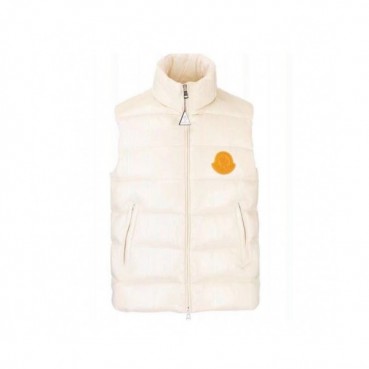 Moncler Mens Patch Logo Modern Duck Down Padding Vest White - 몽클레어 2021 남성 패치 로고 모던 덕다운 패딩 베스트 Moc02285x Size(1 