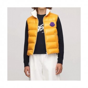 Moncler Mens Patch Logo Modern Duck Down Padding Vest Yellow - 몽클레어 2021 남성 패치 로고 모던 덕다운 패딩 베스트 Moc02284x Size(1 