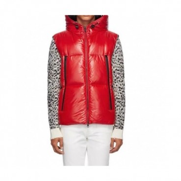 Moncler Mens Patch Logo Modern Duck Down Padding Vest Red - 몽클레어 2021 남성 패치 로고 모던 덕다운 패딩 베스트 Moc02260x Size(1 
