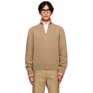 톰브라운 남성 인타르시아 하프 지퍼 스웨터 - Thom Browne Mens Intarsia Half