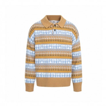 아미 남/녀 폴로 니트 - Ami Unisex Polo Knitwear 