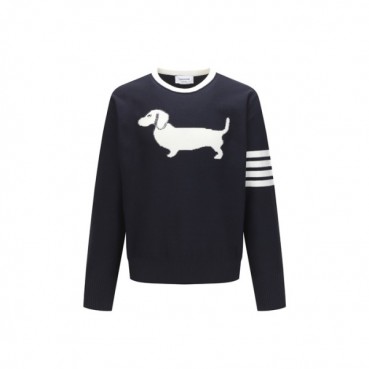 톰브라운 남/녀 라운드 니트 - Thom Browne Unisex Knitwear 