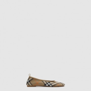 버버리 여성 체크 니트 베이비 발레리나 - Burberry Womens Check Knit Baby Ballerina 