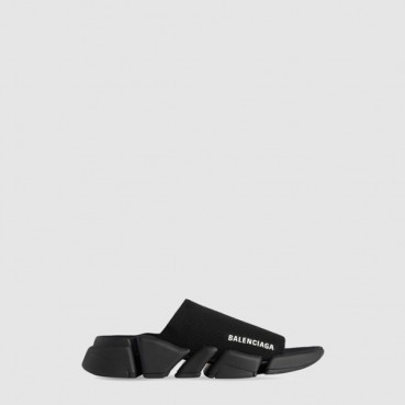발렌시아가 남성 스피드 2.0 리사이클드 니트 슬라이드 - Balenciaga Mens Speed 2.0 Recycled Knit Slides 