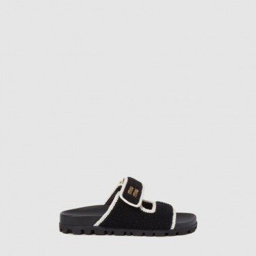 미우미우 여성 크로셰 니트 슬라이드 - Miumiu Womens Crochet Knit Slide 