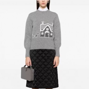 톰브라운 여성 라운드 니트 - Thom Browne Womens Knitwear 