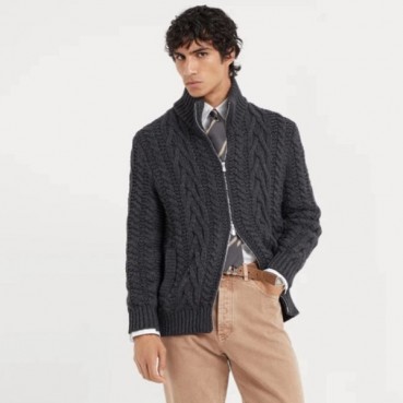 브루넬로쿠치넬리 남성 집업 니트웨어 - Brunello Cucinelli Mens Zip