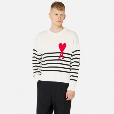 아미 남/녀 라운드 니트 - Ami Unisex Round Knitwear 