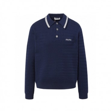 미우미우 남/녀 폴로 니트웨어 - Miumiu Unisex Polo Knitwear 