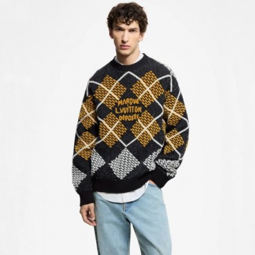 루이비통 남성 라운드 스웨터 - Louis vuitton Mens Round Sweater 