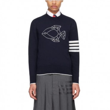 톰브라운 남성 라운드 니트 - Thom Browne Mens Round Knits 