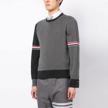 톰브라운 남성 그레이 니트 - Thom Browne Mens Gray Knits 